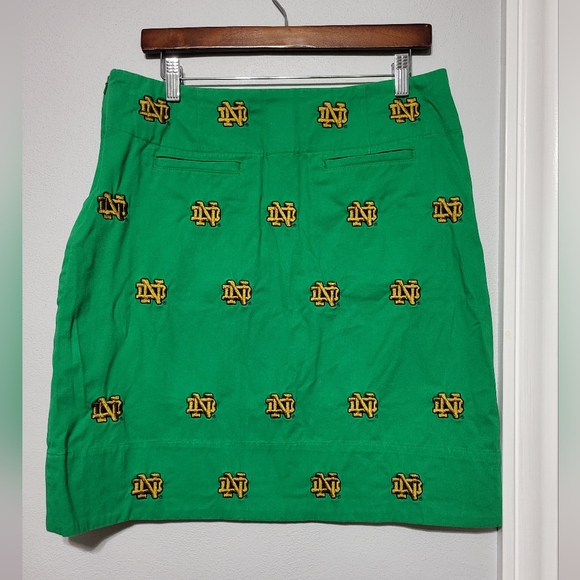 Pennington & Bailes Notre Dame Fighting Irish Green Mini Skirt Women's Size 10 - Picture 6 of 8